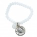 Zoetwaterparel armband met munt