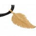 Goudkleurige blad collier