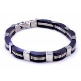 Rubberen armband met staal