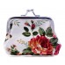 Stoffen portemonee met bloemen motief 