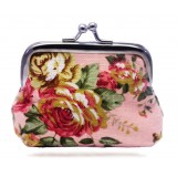 Stoffen portemonee met bloemen motief 