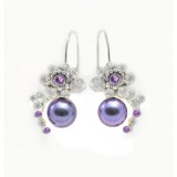 Waterfall oorhangers met Amethysten